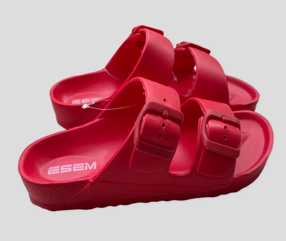 Red rubber sandals cloudn5