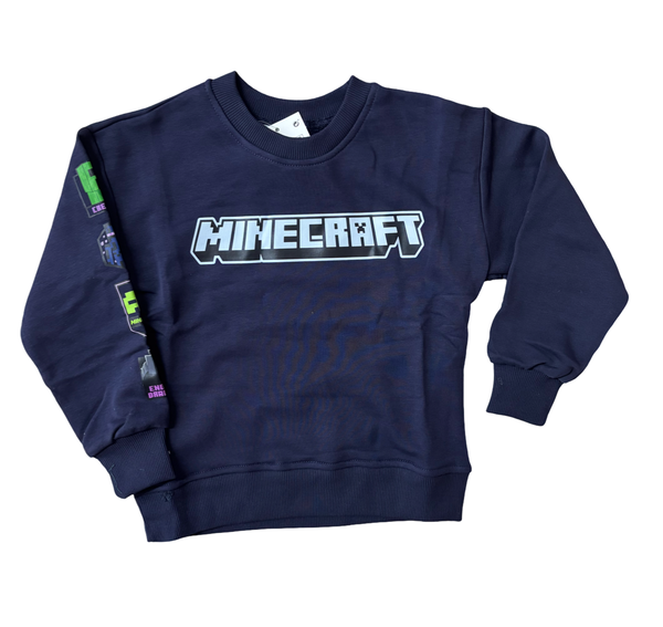 Navy blue minecraft sweatshirt