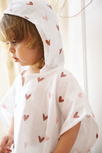 Muslin hooded poncho (1-5 yrs)