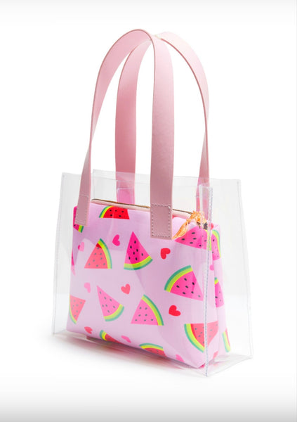 Pink watermelon beach bag