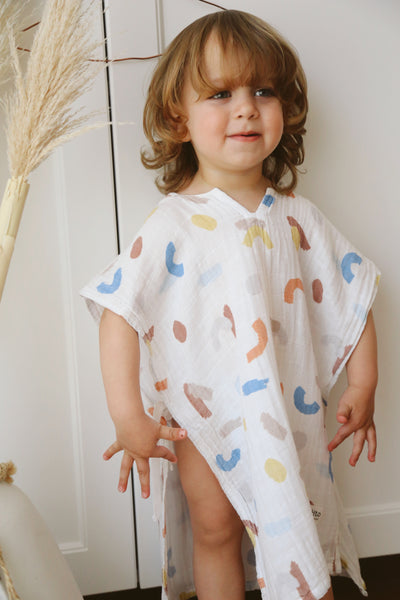 Muslin hooded poncho (1-5 yrs)