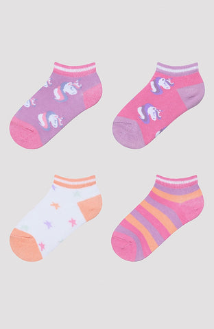 Unicorn patterned socks pack of 4