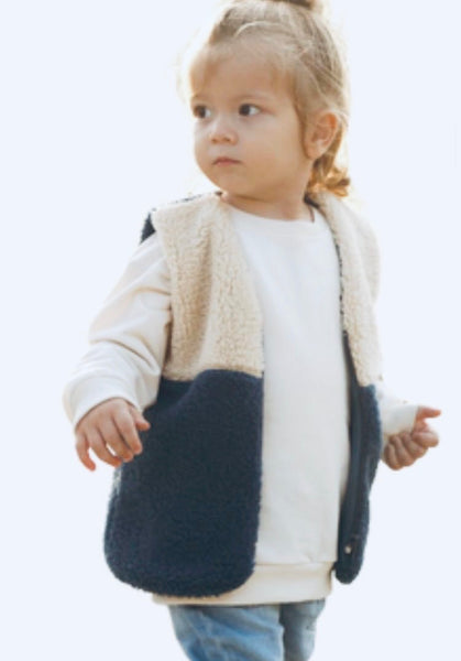 Teddy vest (navy blue)