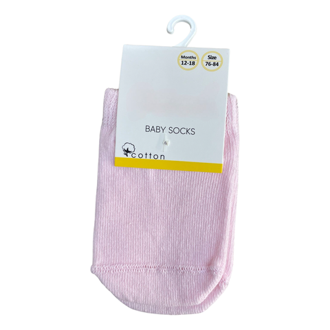 Baby plain socks( pink)