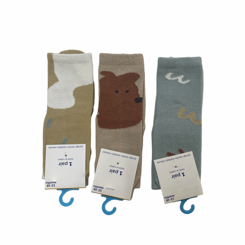 Rubber sole socks bundle of 3 pairs