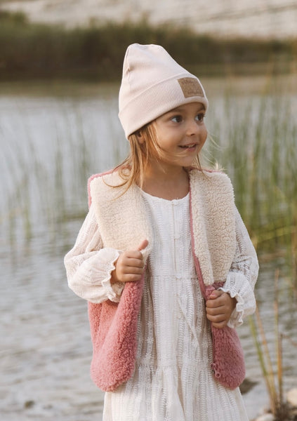 Teddy vest (forest pink)