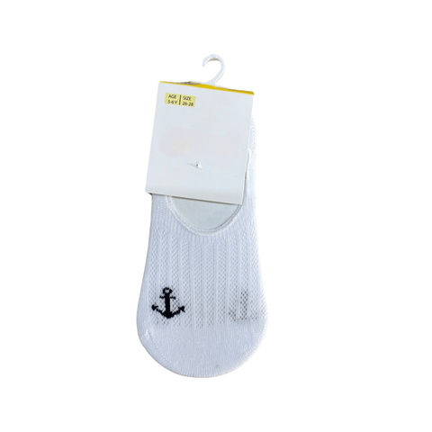 Anchor white invisible socks