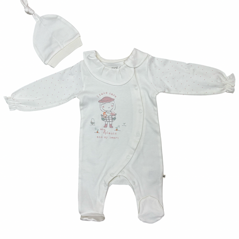 Baby girl white overall