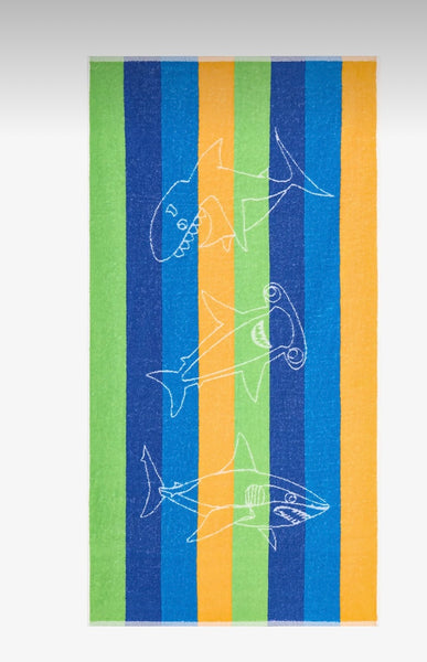 Shark beach towel