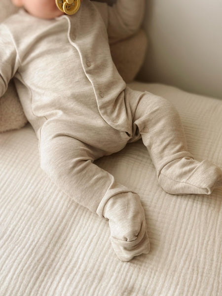 Melange beige romper