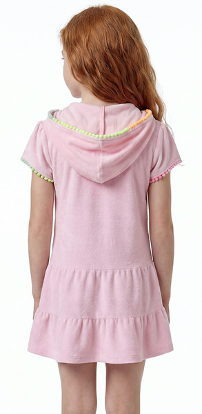 Sweet pastel pink towel caftan