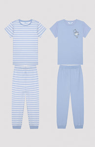 Blue striped 4 pcs set