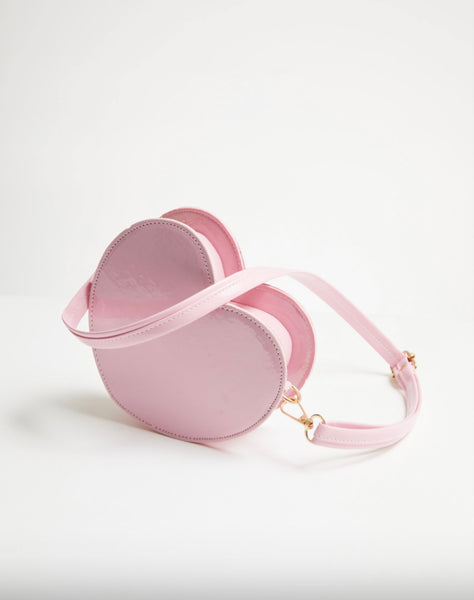 Pink heart shaped mini bag