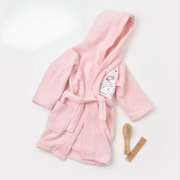 Hedgehog organic cotton bathrobe