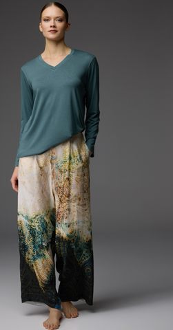 Kaki patterned pj set