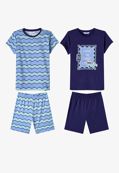Blue waves 4 pcs set