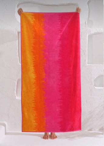 Fuchsia gradient beach towel (75x150cm)