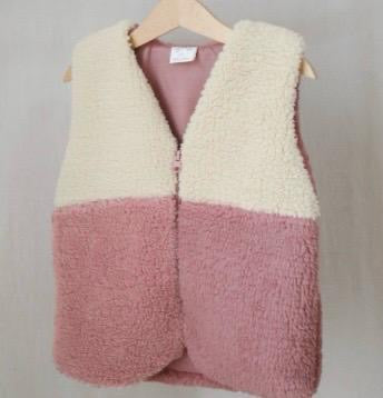 Teddy vest (forest pink)