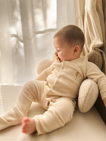 Embroidered balloons romper