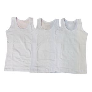 White boys undershirts pack of 3