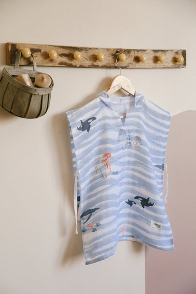 Muslin hooded poncho (1-5 yrs)