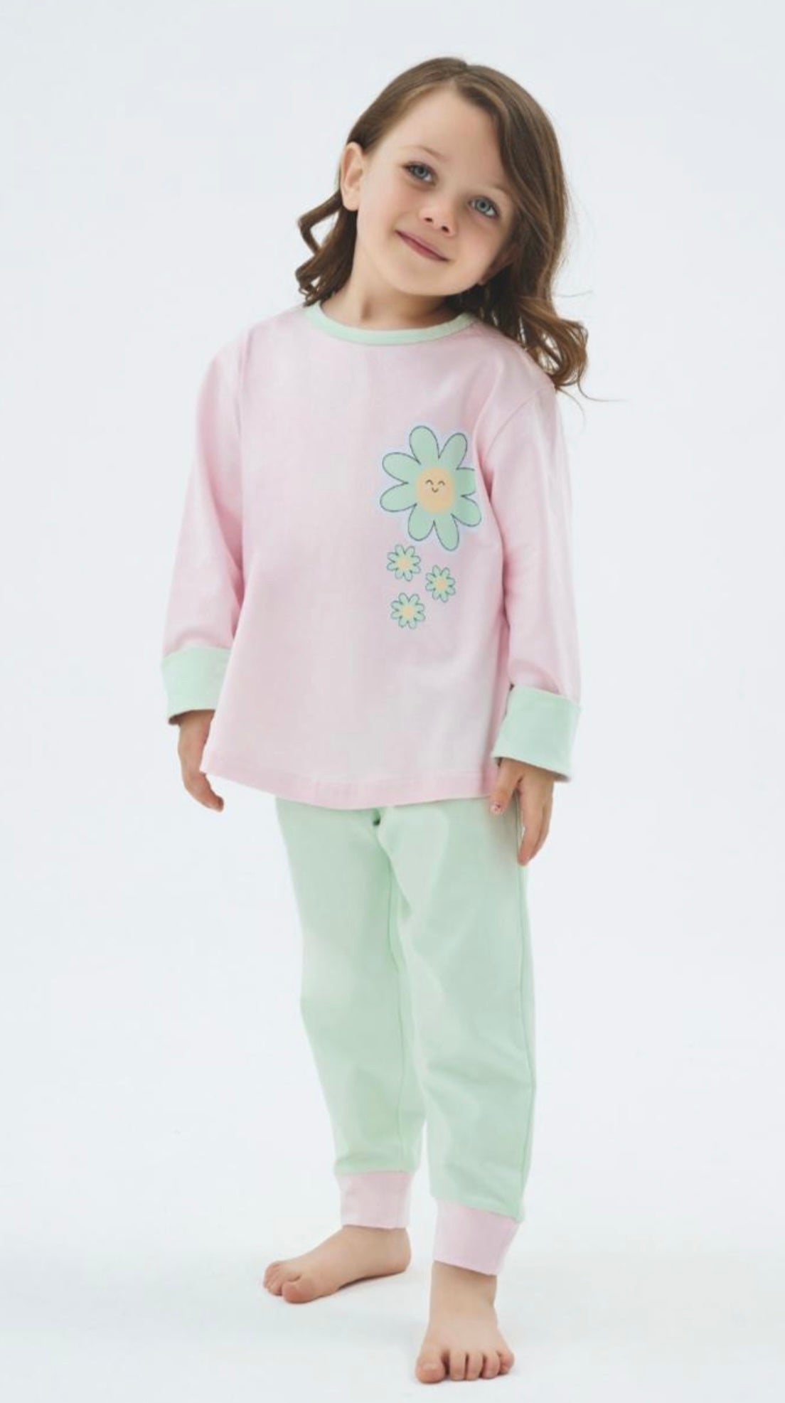 Pink daisy pj set