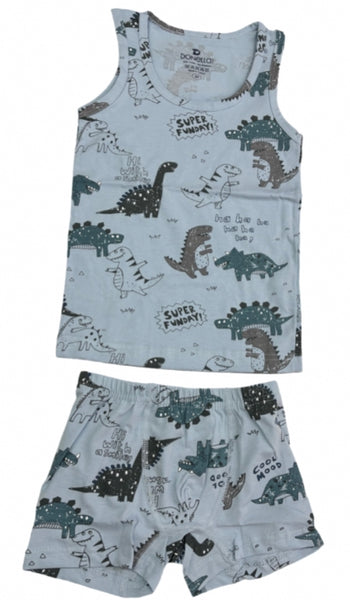 Light blue dino set (undershirt+boxer)