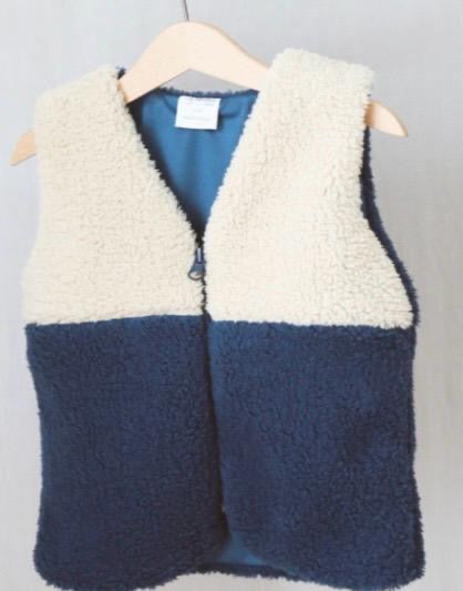Teddy vest (navy blue)