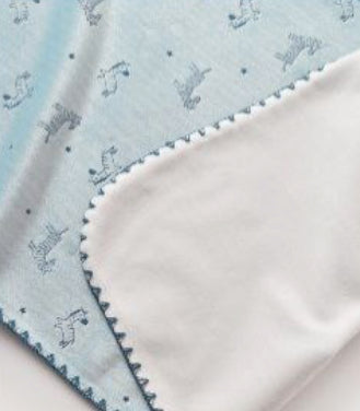 Velvet zebra blanket 90x90 cm