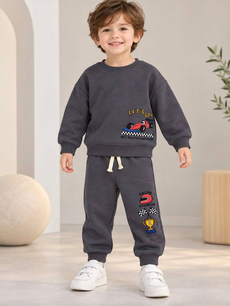 Let’s go anthracite cotton set