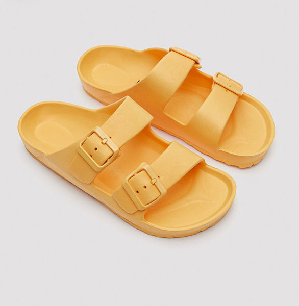 Yellow mustard slippers