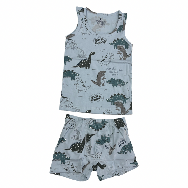 Light blue dino set (undershirt+boxer)