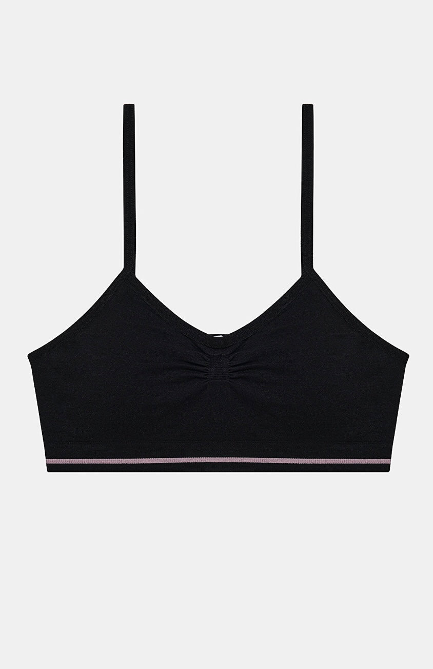 Black seamless bra top