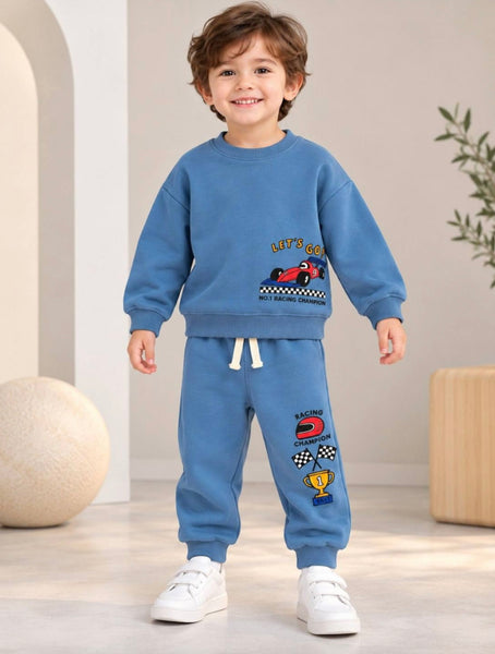 Let’s go blue cotton set