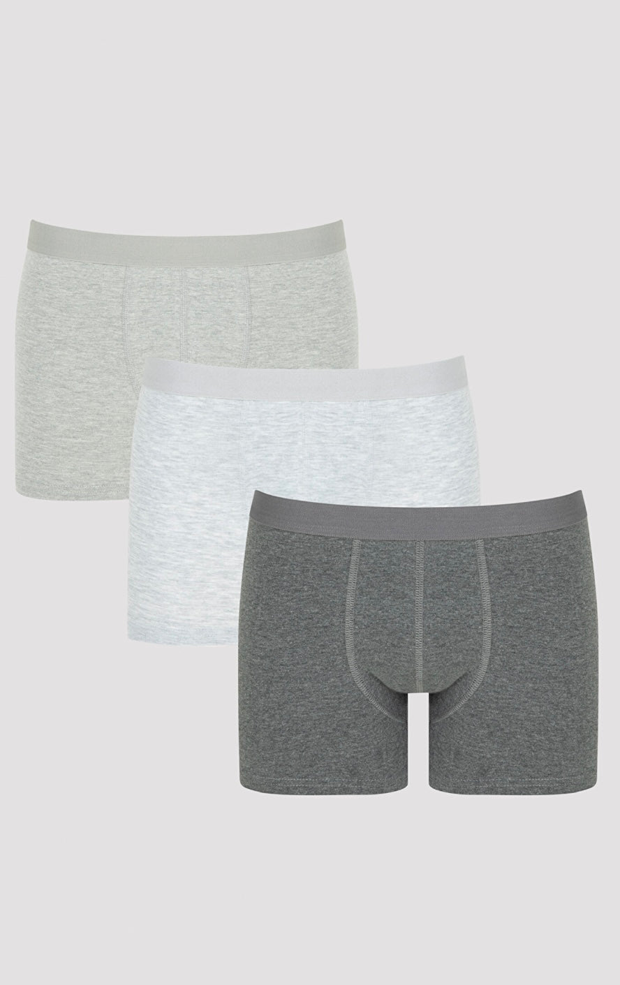 Basic grey boxers pack of 3