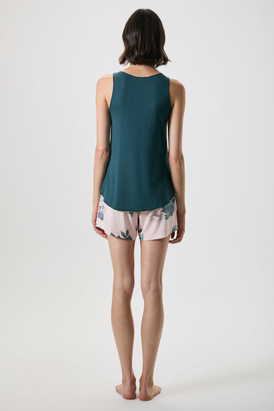 Kaki floral short set