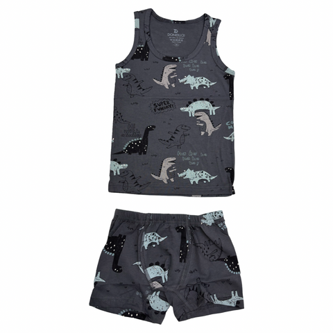 Dark grey dino set (undershirt+boxer)
