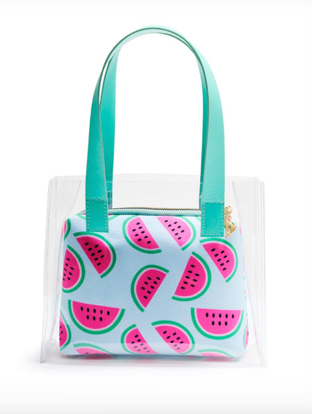 Mint watermelon beach bag
