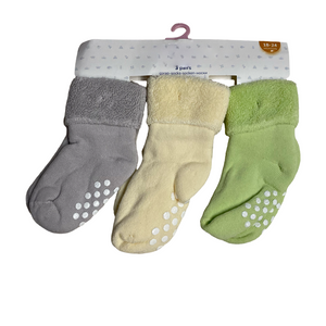 Rubber sole socks ( pastel pack of 3)