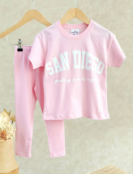 San Diego pink legging set