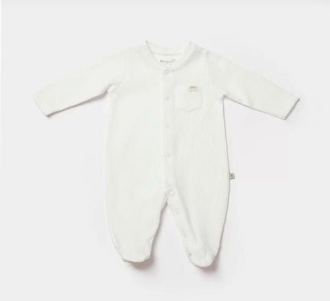 Waffle white overall