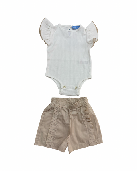 Bodysuit nude short set