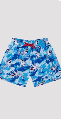 Shark party swim shorts