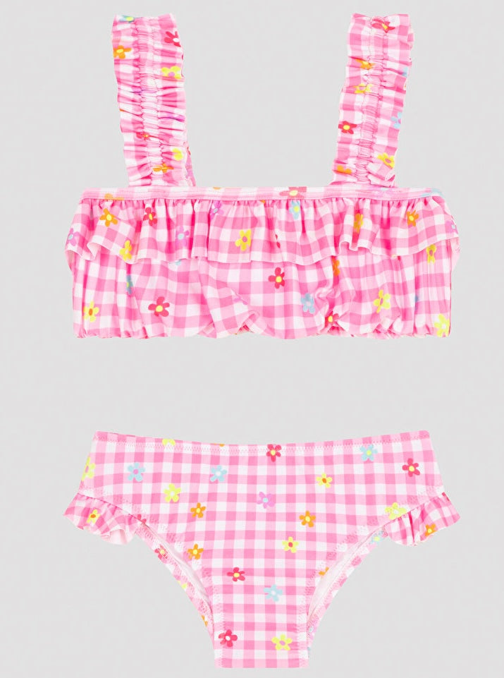 Daisy frill bandeau swim set