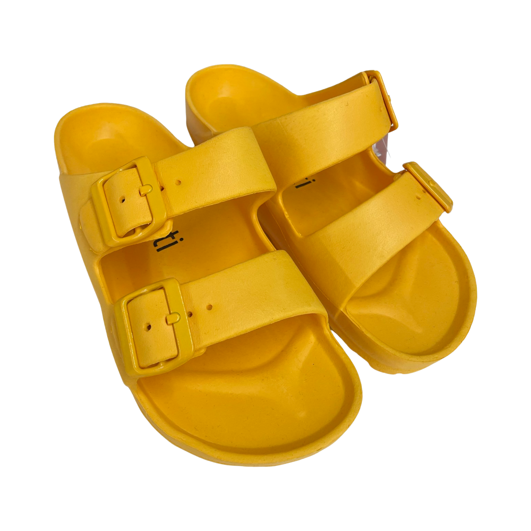 Yellow mustard slippers