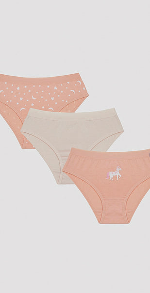 Peach unicorn pack of 3