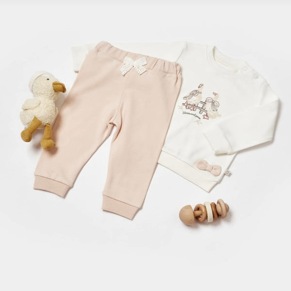 Swan peach pj set