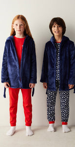 Smart kiddy navy blue warm robe