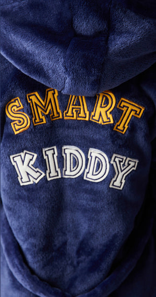 Smart kiddy navy blue warm robe