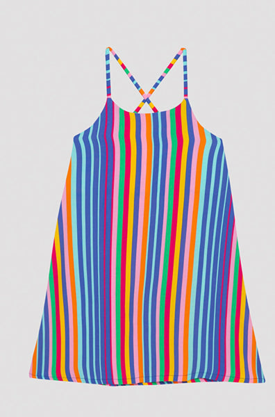Colorful striped dress